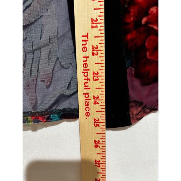 Chico’s New JACKET Cardigan Open BURNOUT VELVET Artsy Fairy whimsigoth sz s/m - Picture 5 of 11